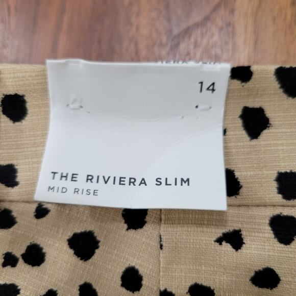 Loft Riviera Slim Mid Rise Cheetah Print Mid Rise Pants Size 14 NWT - Picture 9 of 9